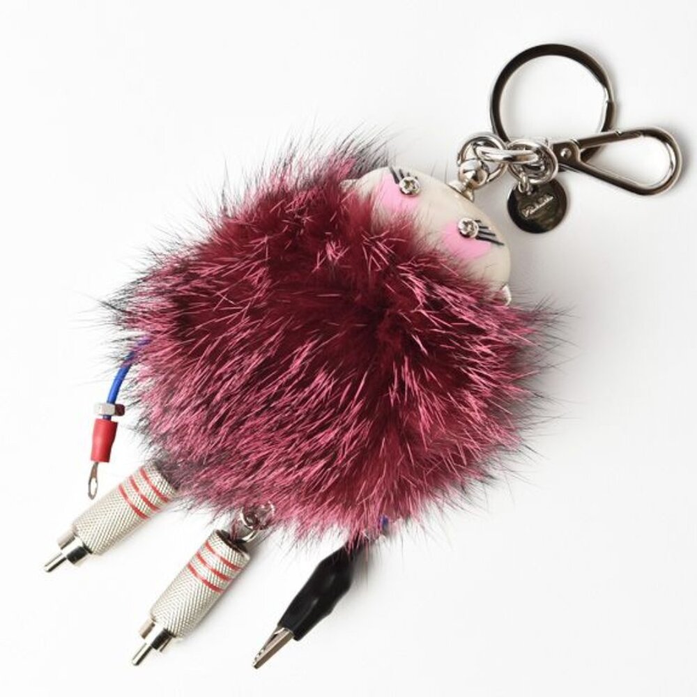 Prada Key Ring Holder Trick Robot Purple Multi